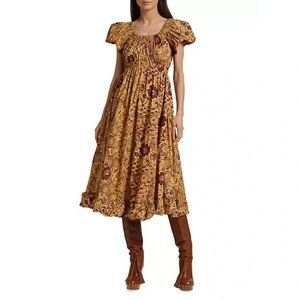 Ulla Johnson " Nanette"  Scoopneck Midi-Dress,  Size 6